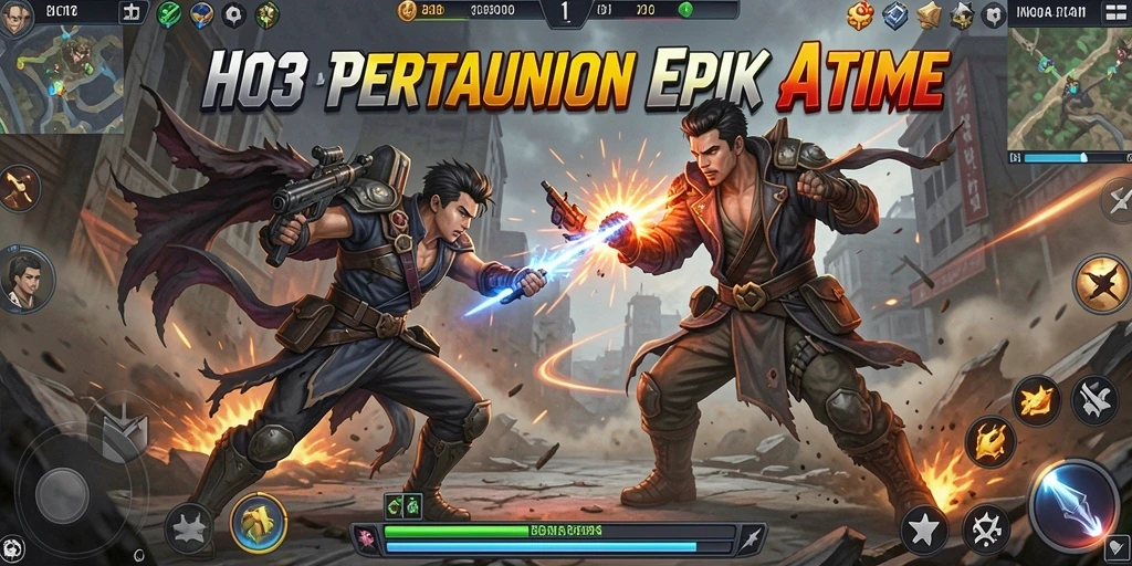 Tangkapan layar H03 menunjukkan aksi pertarungan yang mendebarkan.