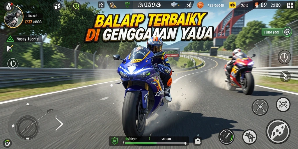 Tampilan gameplay Balap Motor yang mendebarkan dan realistis.