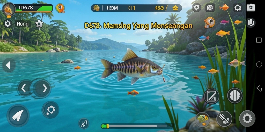 Tampilan gameplay ID678 yang menampilkan pengalaman memancing yang realistis.