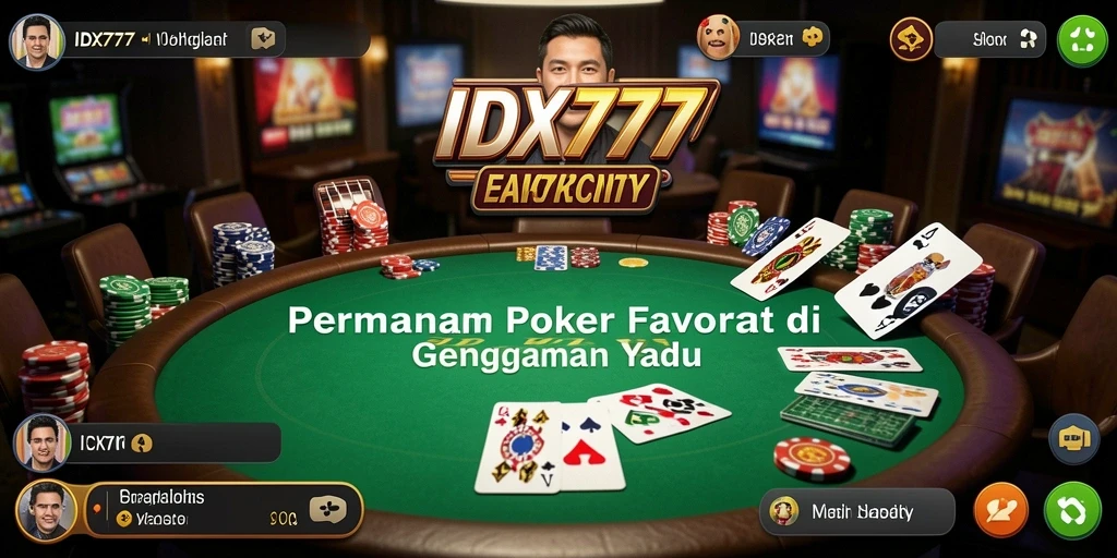 Tampilan menakjubkan dari gameplay Poker di IDX777.