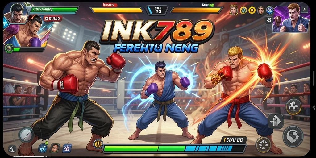 Screenshot pertandingan epic di game Fighting INK789.