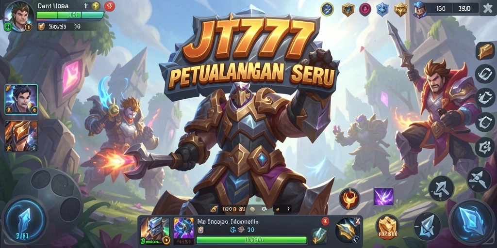 Screenshot gameplay JT777 menampilkan aksi pertarungan tim yang epik.