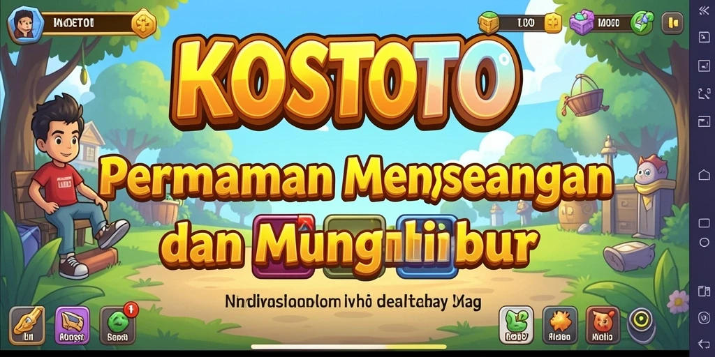 Tampilan gameplay KOSTOTO yang menghibur dan interaktif.
