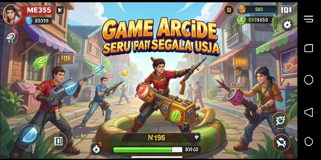 Screenshot gameplay ME355 yang penuh aksi dan tantangan.