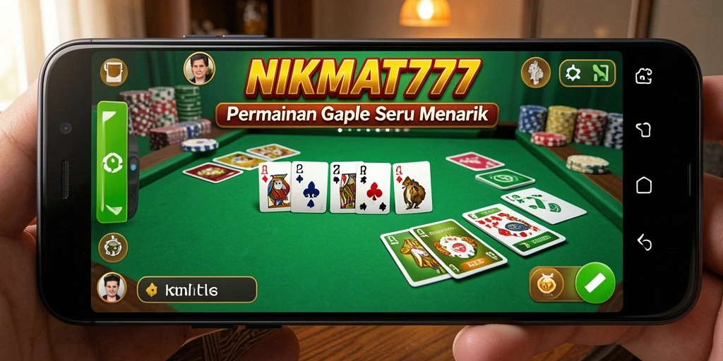 Screenshot gameplay Gaple di NIKMAT777 yang seru dan interaktif.