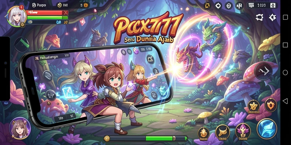 Tampilan gameplay PCX777 yang menakjubkan dengan karakter Anime.