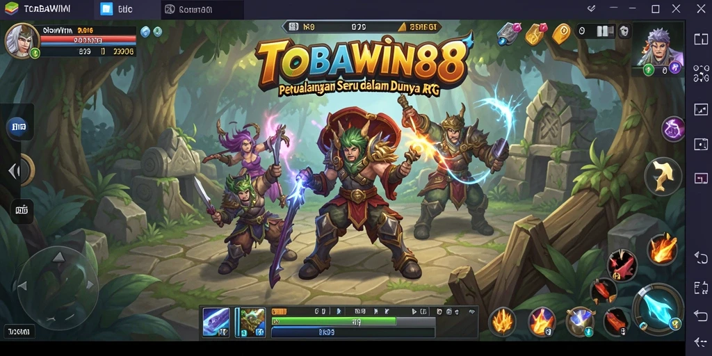 Screenshot gameplay RPG TOBAWIN88 yang menampilkan aksi seru.