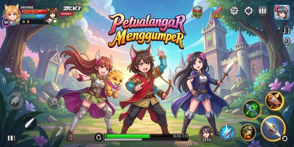 Tangkapan layar ZK7 menampilkan aksi karakter anime yang mendebarkan.